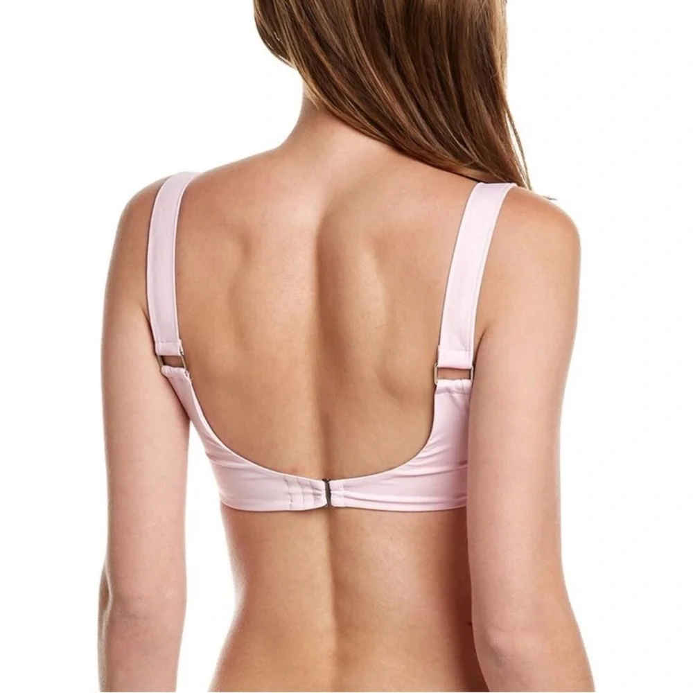 FRANKIES BIKINIS Tate Buckle Light Pink Swim Bikini Top